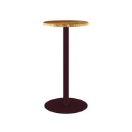 Burgundy Halo Bar Table